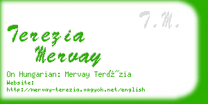 terezia mervay business card